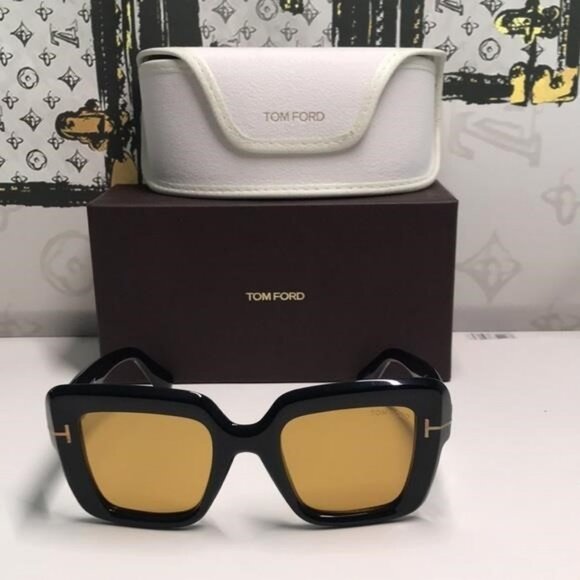New Authentic Tom Ford Esme FT1157 01E Black Yellow TF1157 main image 5